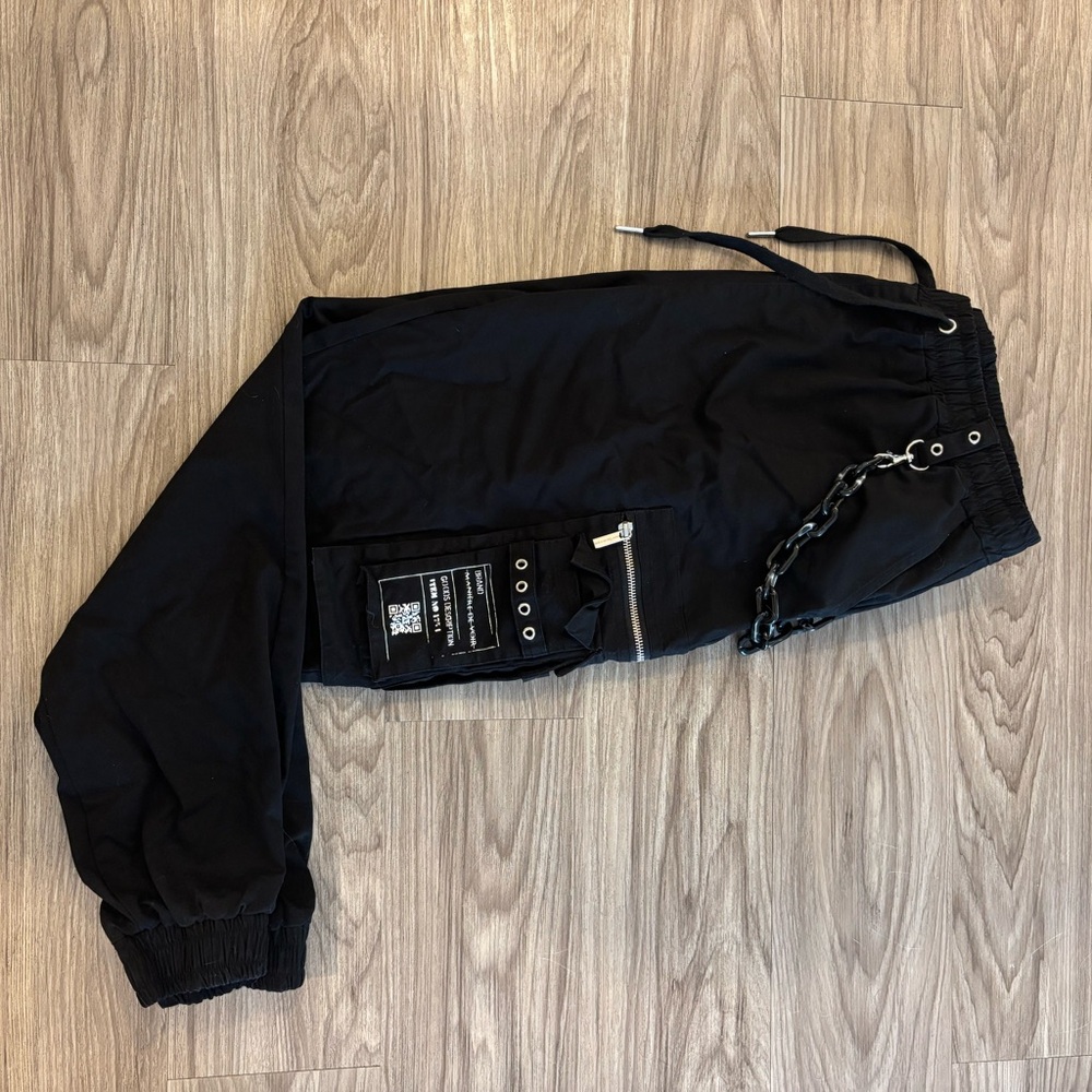 Maniere De Voir Cargo Pants with Marble Chain